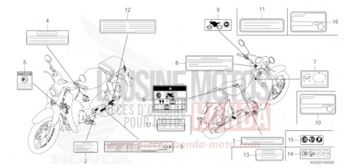 CAUTION LABEL C125AN de 2022